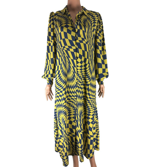 The Drop Dresses & Skirts - The Drop SIze M Karenbritchick Blue Green Button Down Maxi Dress